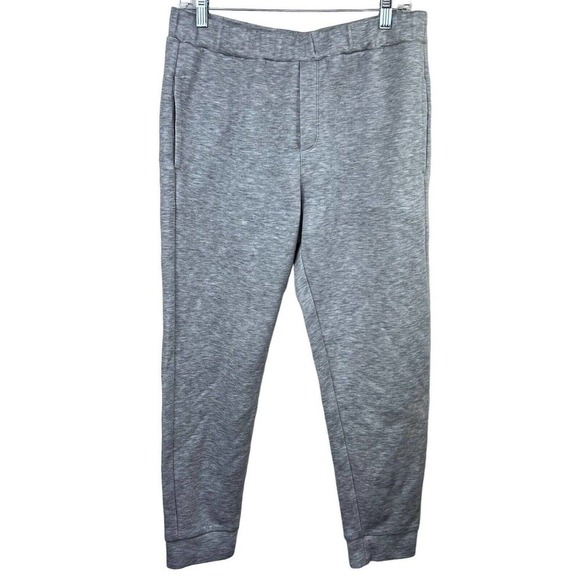 Theory Heather Gray Elastic Waist Pull on Athletic Jogger Pants Size M - Picture 1 of 12